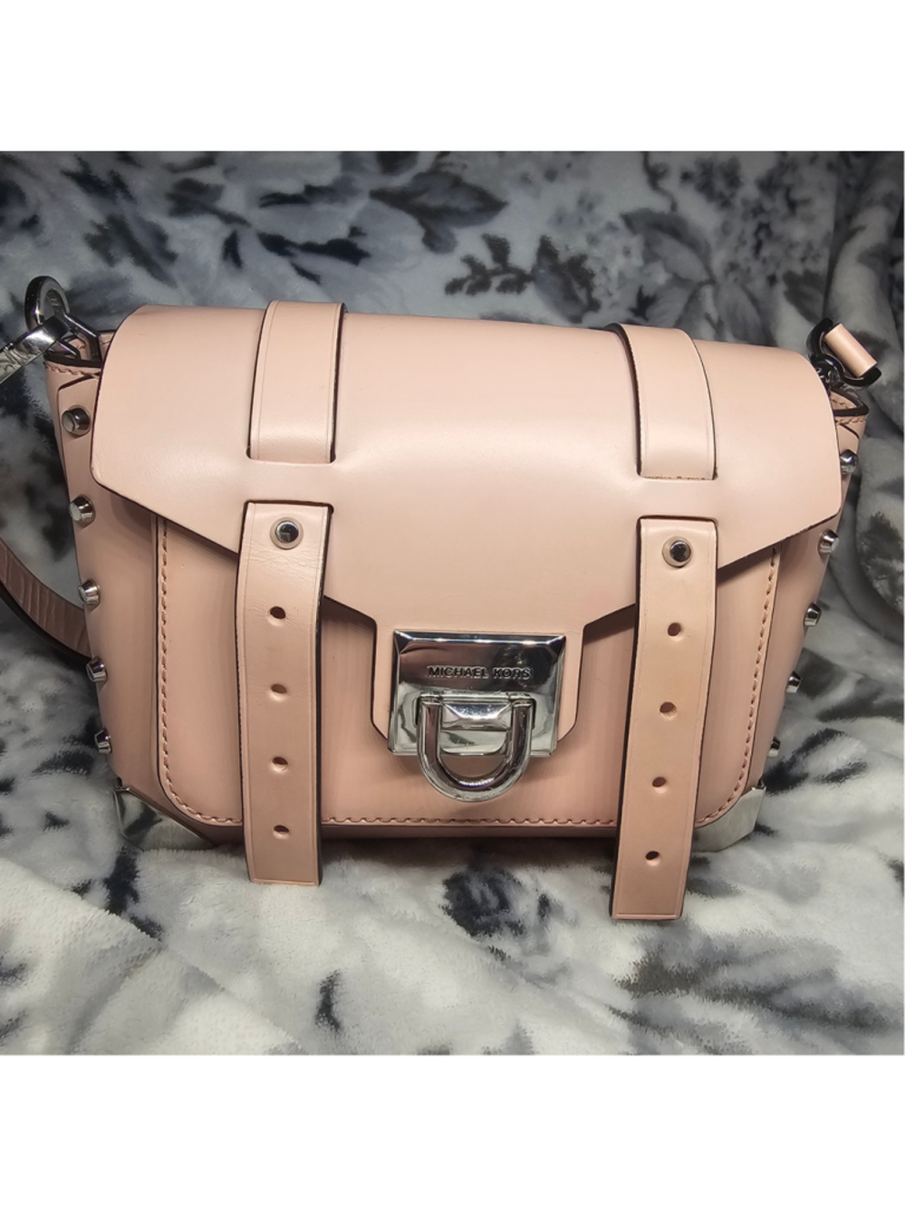Michael Kors Manhattan Soft Pink Leather Crossbody Bag